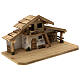 Ettal wood stable, nordic style, for Nativity Scene with 15 cm characters, 30x60x30 cm s5