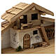 Ettal wood stable, nordic style, for Nativity Scene with 15 cm characters, 30x60x30 cm s6