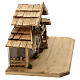 Ettal wood stable, nordic style, for Nativity Scene with 15 cm characters, 30x60x30 cm s7