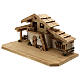 Stalla Ettal stile nordico presepe 15 cm legno 30x60x30 s3