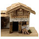 Stalla Garmisch stile nordico presepe 15 cm legno 30x60x30 cm s4