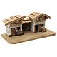 Stalla Garmisch stile nordico presepe 15 cm legno 30x60x30 cm s6