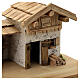 Stalla Garmisch stile nordico presepe 15 cm legno 30x60x30 cm s8