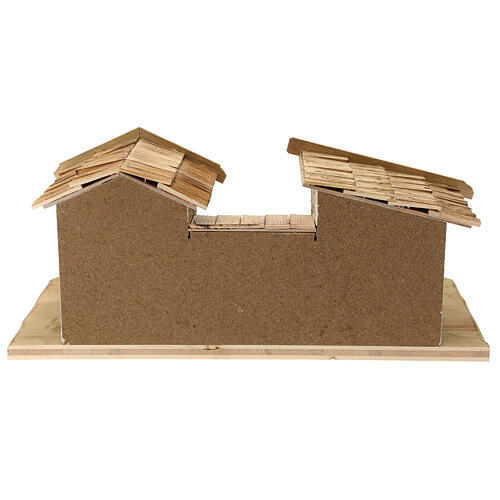 Stajenka Garmisch styl nordycki, szopka 15 cm, drewno, 30x60x30 cm 10