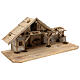Sterzing wood stable, nordic style, for Nativity Scene with 12 cm characters, 30x70x30 cm s5