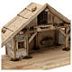 Sterzing wood stable, nordic style, for Nativity Scene with 12 cm characters, 30x70x30 cm s6
