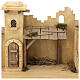 Estábulo Jerusalém estilo árabe 30x70x30 cm madeira para presépio com figuras de 12 cm s2