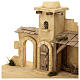 Estábulo Jerusalém estilo árabe 30x70x30 cm madeira para presépio com figuras de 12 cm s4