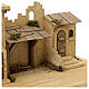 Estábulo Jerusalém estilo árabe 30x70x30 cm madeira para presépio com figuras de 12 cm s7