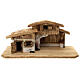 Absam wood stable, nordic style, for Nativity Scene with 15 cm characters, 30x70x30 cm s1