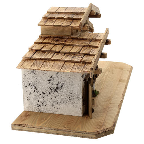 Nordic style stable Absam, 15 cm nativity wood 30x70x30 cm 9