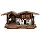 Chiemgau wood stable, nordic style, for Nativity Scene with 20 cm characters, 35x75x45 cm s1