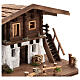 Chiemgau wood stable, nordic style, for Nativity Scene with 20 cm characters, 35x75x45 cm s8