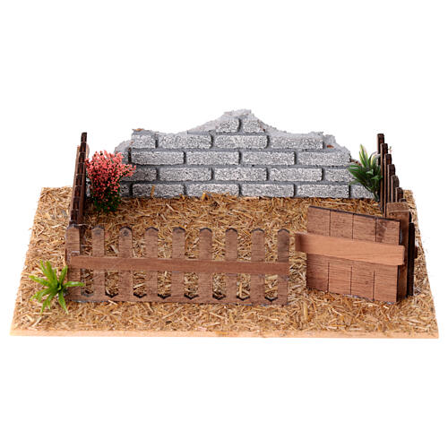 Empty henhouse for Nativity Scene with 10 cm characters 5x20x15 cm 1