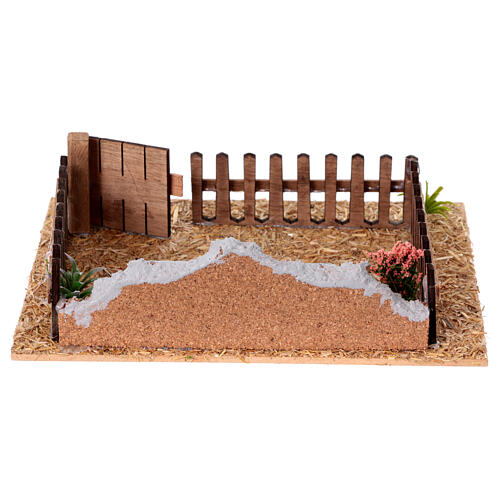 Empty henhouse for Nativity Scene with 10 cm characters 5x20x15 cm 4