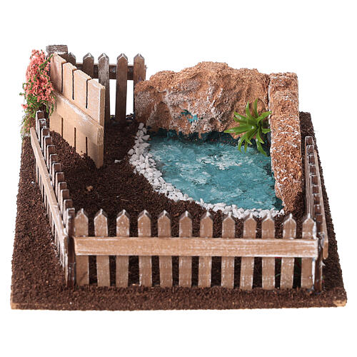 Pen for geese with pond for Nativity Scene with 10 cm charcters 5x20x15 cm 4