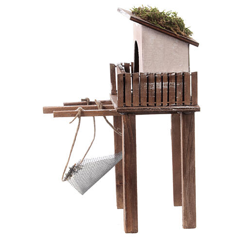 Chatka rybaka, do szopki 6-8 cm, 20x10x12cm 5