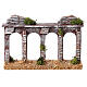 Small aqueduct 19th century style for Nativity Scene with 8 cm characters 15x25x5 cm s1