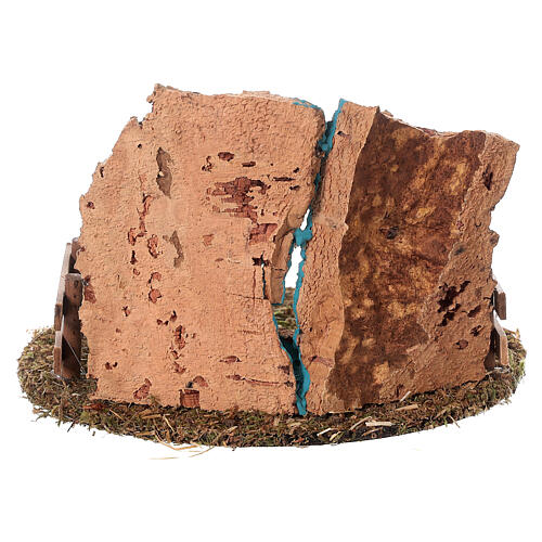 Recinto rebaño de ovejas belén 8 cm con cascada 10x15x15cm 4