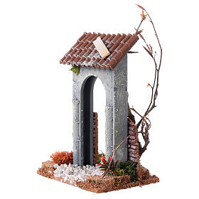 Composable road with 19th century arch for Nativity Scene with 10 cm characters 20x12x8 cm