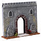 City wall with door 19th century style for Nativity Scene with 8 cm characters 20x20x5 cm s3