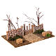 Wood gate with bushes for Nativity Scene with 10 cm characters 15x25x15 cm s3