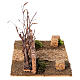 Wood gate with bushes for Nativity Scene with 10 cm characters 15x25x15 cm s4