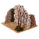 Muro a pietre rurali in gesso presepe 8 cm 10x15x10cm s2