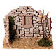 Rural stone wall figurine in plaster for nativity scene 8 cm 10x15x10cm s1