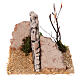 Rural stone wall figurine in plaster for nativity scene 8 cm 10x15x10cm s4