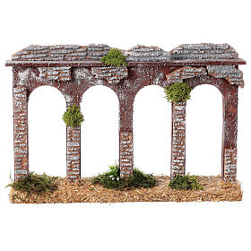 Aqueduct arches 10 cm nativity style 1800s 20x30x10cm