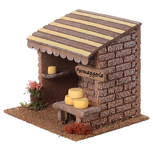 Mostrador de quesos para belén 8 cm 10x15x10cm 2