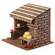 Stoisko z serami do szopki bożonarodzeniowej – wymiary 12x15x12 cm, dla figurek 8 cm s2