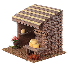 Banca de queijo para presépio com figuras de 8 cm 10x15x10 cm