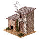 Casa con fienile presepe 8 cm stile rustico 20x20x15cm s2