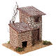 Nativity scene house with barn 8 cm 19th century 20x20x15cm s4