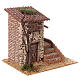 House with stairs 19th century style, nativity scene 8 cm 20x20x15cm s4