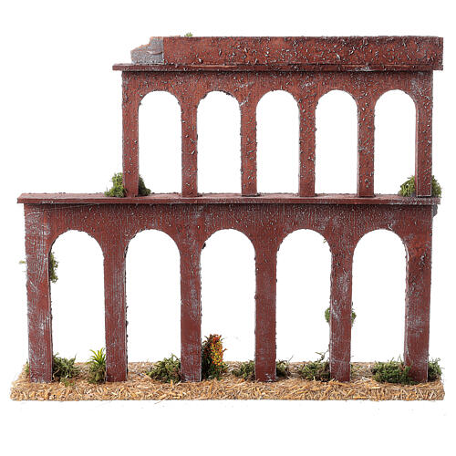 Aqueduto estilo século XIX para presépio com figuras de 10-12 cm 35x40x10 cm 5