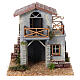 Wooden house with terraces 1800s style, 8 cm nativity 20x20x15cm s1