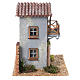 Wooden house with terraces 1800s style, 8 cm nativity 20x20x15cm s5