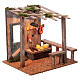 Bottega del salumiere con lanterna presepe 8-10 cm 20x20x15 cm s3
