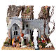 Capanna castello presepe Moranduzzo 10 cm ottocentesco 30x40x30cm s1