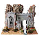 Capanna castello presepe Moranduzzo 10 cm ottocentesco 30x40x30cm s9