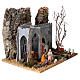 Cabana castelo para presépio Moranduzzo estilo XIX século com figuras de 10 cm 30x40x30 cm s4