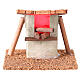 Forno con legna LED casetta presepe 12 cm 10x10x5cm s1