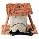 Forno con legna LED casetta presepe 12 cm 10x10x5cm s4