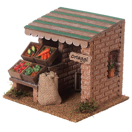 Vegetable stall for Nativity Scene with 8 cm characters 15x15x15 cm 2
