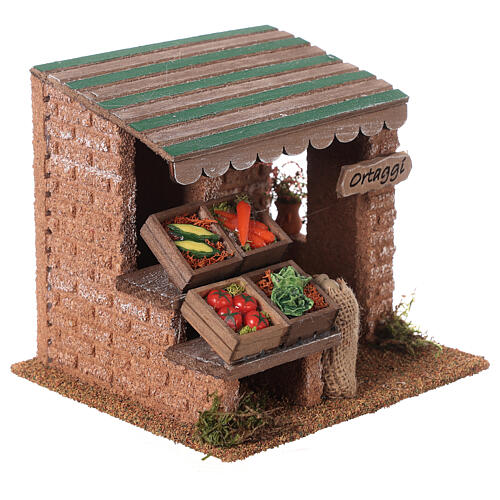 Vegetable stall for Nativity Scene with 8 cm characters 15x15x15 cm 3