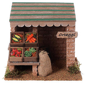 Puesto de verduras belén 8 cm 15x15x15cm