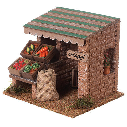 Puesto de verduras belén 8 cm 15x15x15cm 2